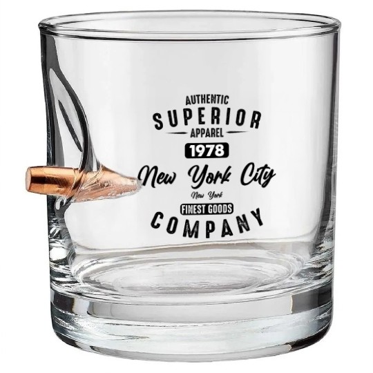 New York City Born In 1978 Vintage Birthday Bullet Whiskey Glasses