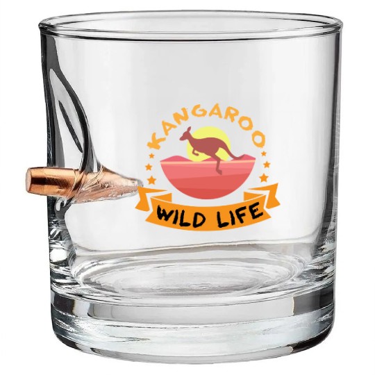 Kangaroo Wild Life Bullet Whiskey Glasses