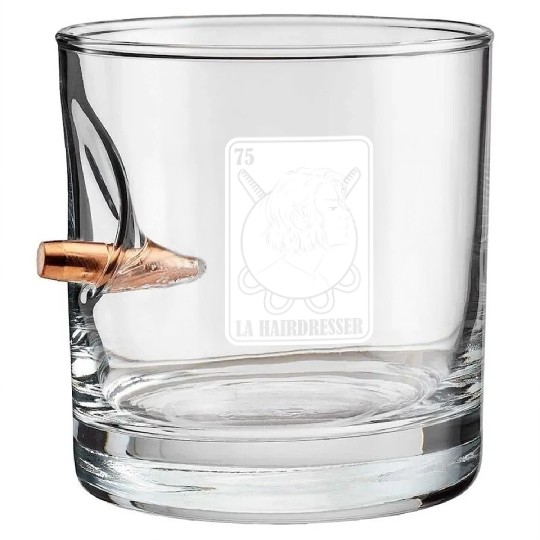 Hairdresser Hairstylist Card Bullet Whiskey Glasses