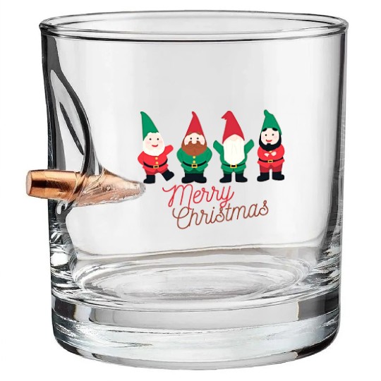 Christmas Funny Gnomes Bullet Whiskey Glasses