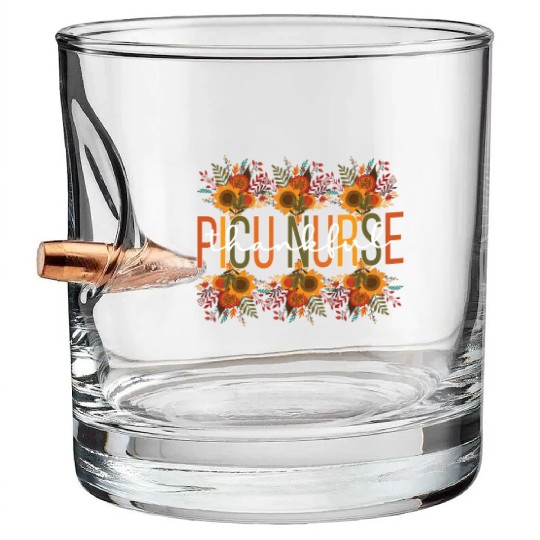 PICU Nurse Thanksgiving Pediatric ICU Nurses Bullet Whiskey Glasses