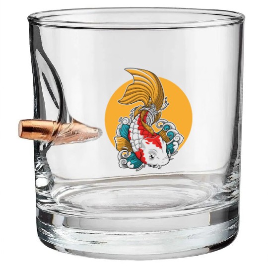 Japanese Koi Fish Bullet Whiskey Glasses