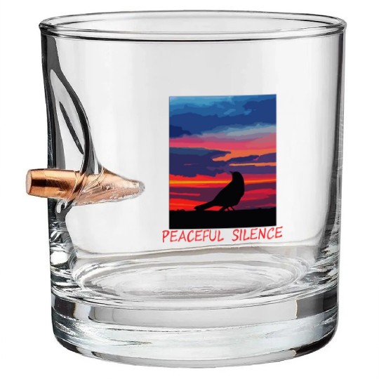Peaceful Silence Bullet Whiskey Glasses