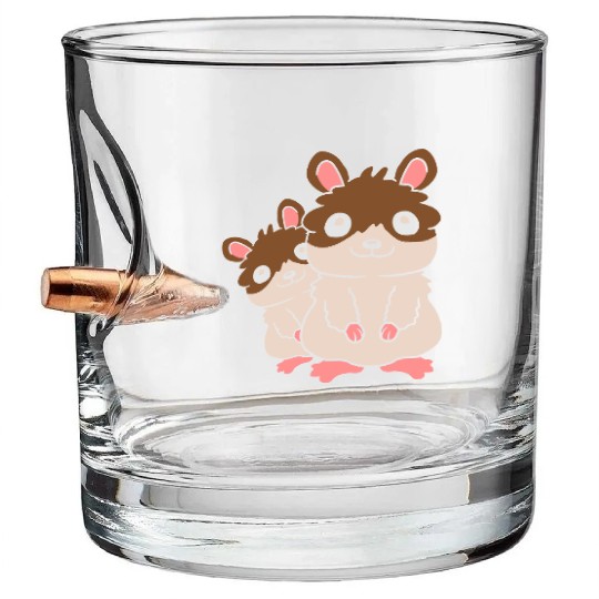 family hamster small child Bullet Whiskey Glasses