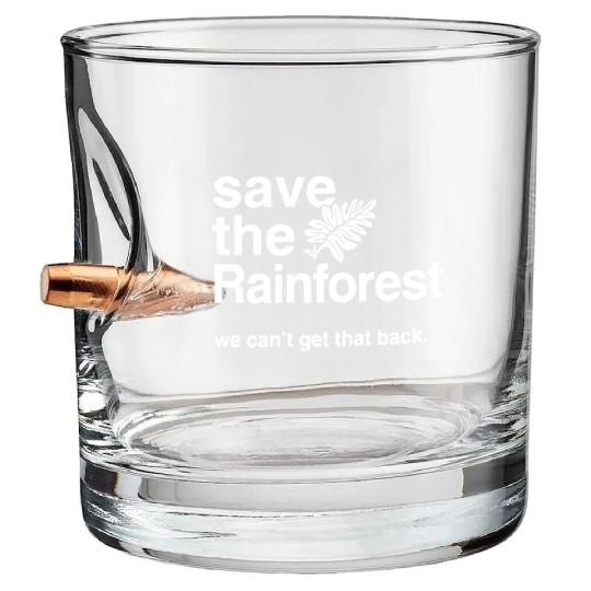 Save the Amazon Rainforest Bullet Whiskey Glasses