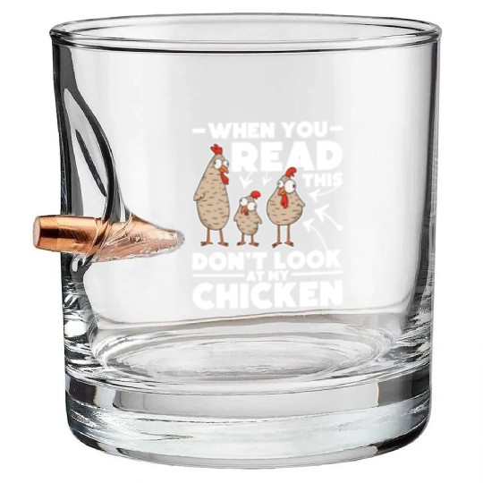 Chicken Farmer Bullet Whiskey Glasses