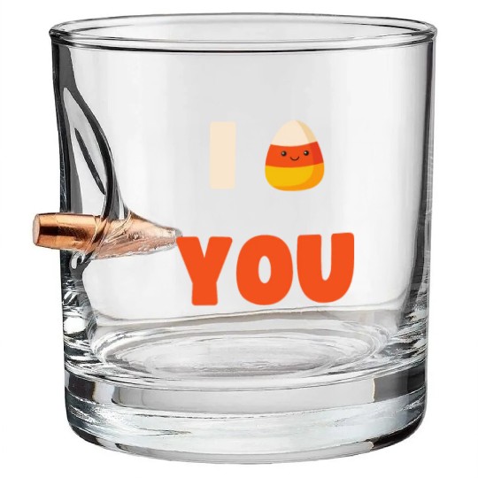 CUTE HALLOWEEN LAZY COSTUME I CANDY CORN YOU Bullet Whiskey Glasses