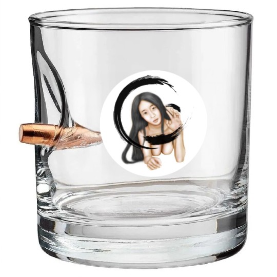 Illustration Logo – Neko Cat Girl Bullet Whiskey Glasses