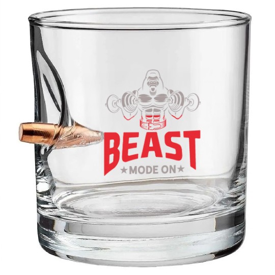 Gorilla Bodybuilding Beast Gym Motivation Bullet Whiskey Glasses