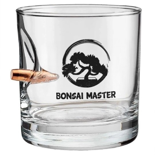 Bonsai Master Cool Japanese Tree Planting Gift Bullet Whiskey Glasses
