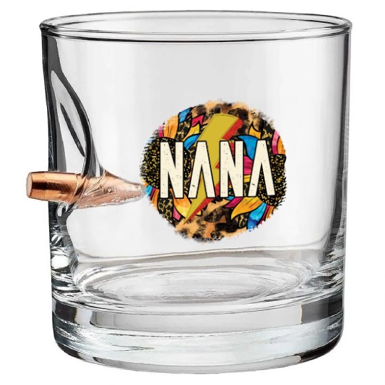 Western Nana Bullet Whiskey Glasses, Nana Sublimation Design, Nan