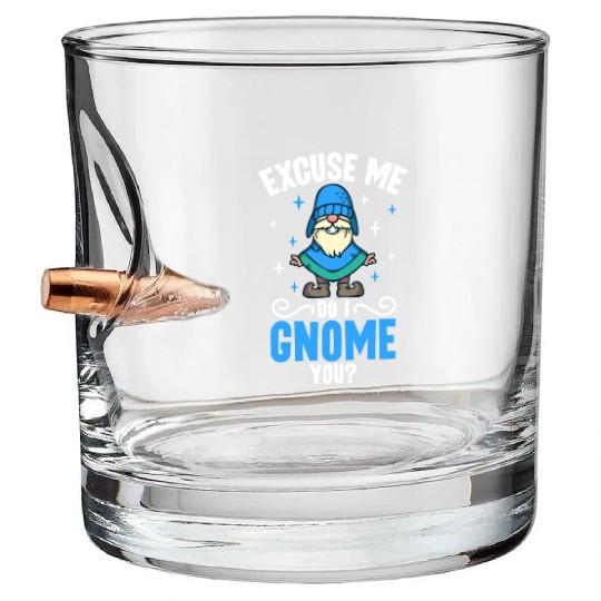 Garden Gnomes Gnome Lover Funny Gnome Gardening Bullet Whiskey Glasses