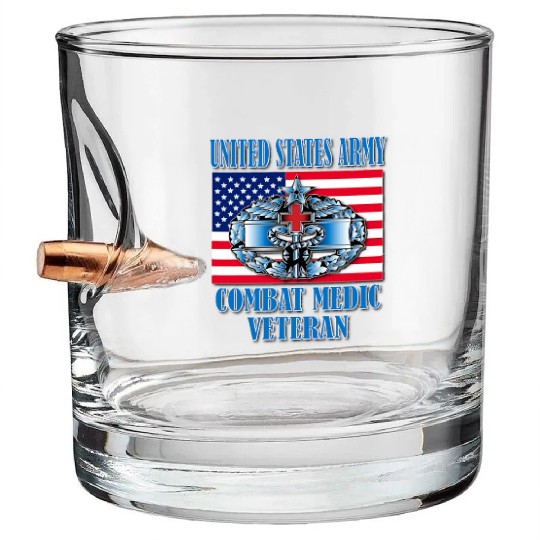 Combat Medic 2nd Award Memorable Us Bullet Whiskey Glasses