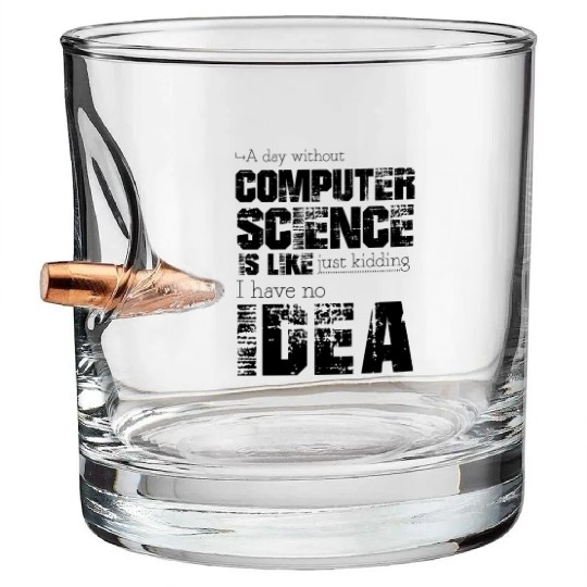 Computer science Bullet Whiskey Glasses