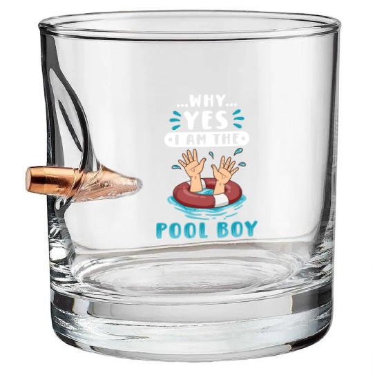 Swimmer Scuba Diving Pool Boy Water Sport Bullet Whiskey Glasses