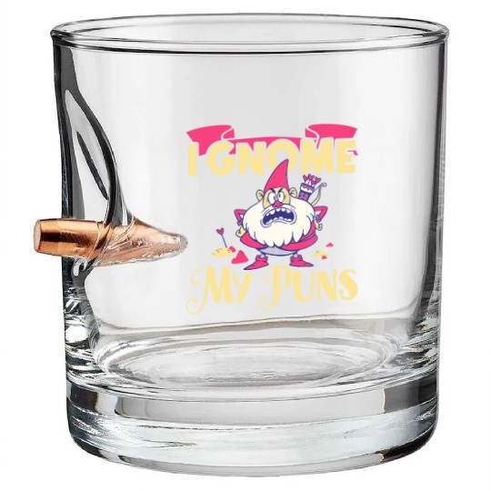 Garden Gnomes Gnome Lover Funny Gnome Gardening Bullet Whiskey Glasses