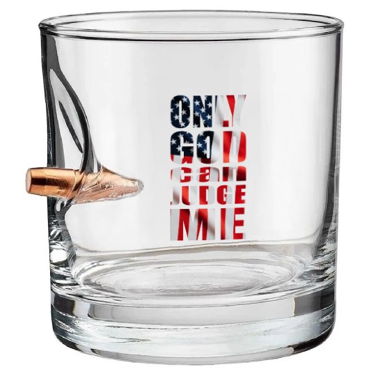 Only God can Judge Me usa Bullet Whiskey Glasses