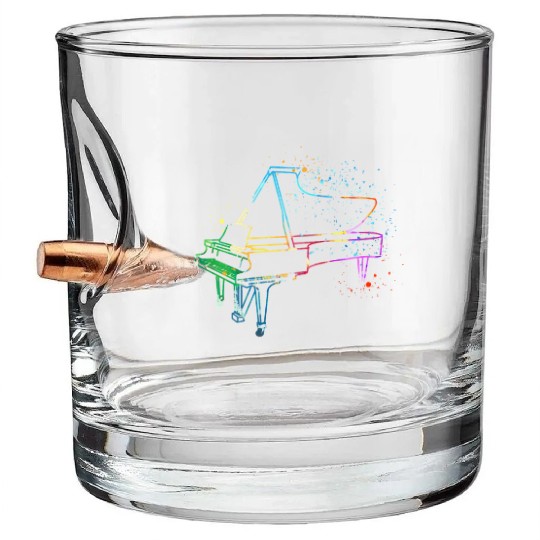 Piano, Pianist Bullet Whiskey Glasses