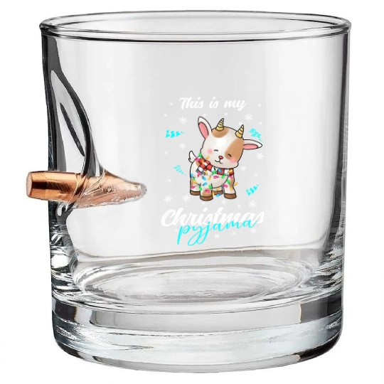 Winter Christmas Pyjama Goat Bullet Whiskey Glasses