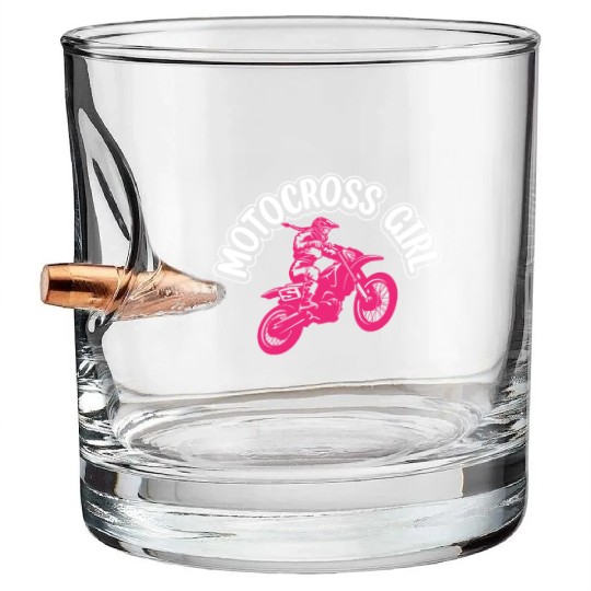 Dirtbike Girl Supercross Girl Off-road Enduro Moto Bullet Whiskey Glasses