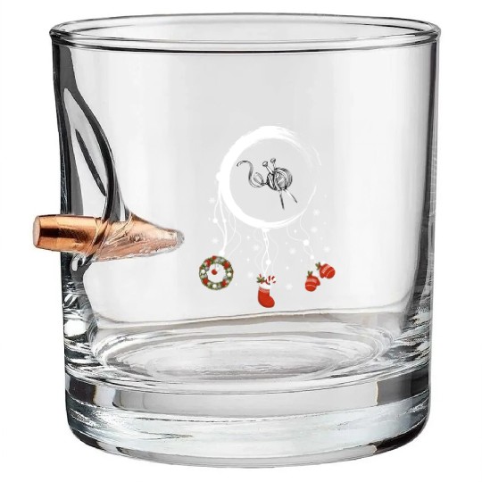 Winter dreamcatcher Christmas Crochet Bullet Whiskey Glasses