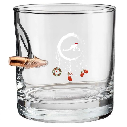 Winter dreamcatcher Christmas Curling Bullet Whiskey Glasses