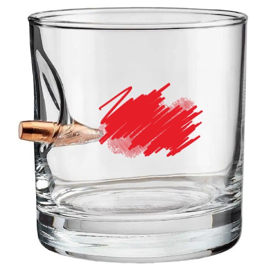 Color blob splash paint painter gift colorful spot Bullet Whiskey Glasses