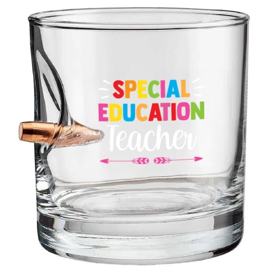 Special Education Teacher Cute Sped Awareness Bullet Whiskey Glasses