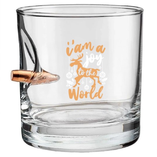 I Am A Joy To The World Xmas Holiday Christmas Bullet Whiskey Glasses
