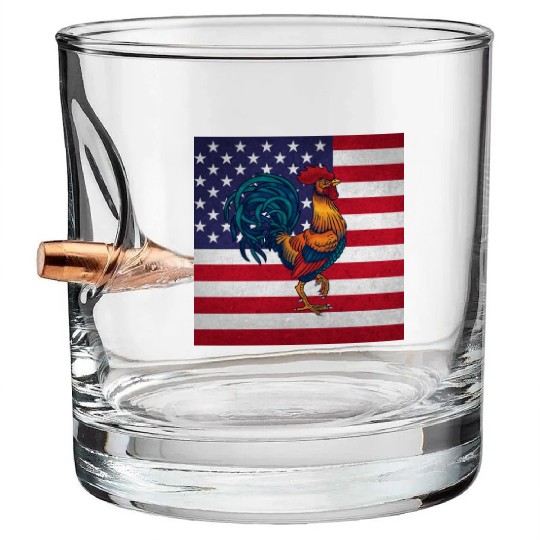 Rooster Cock Bullet Whiskey Glasses