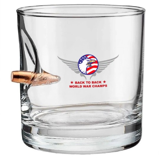 Back to Back B2B World War Bullet Whiskey Glasses