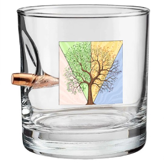 Four Seasons Trees Bullet Whiskey Glasses