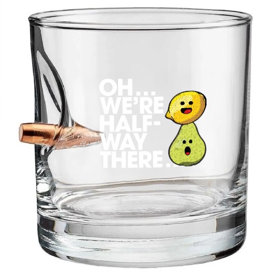 Lemon on a Pear Bullet Whiskey Glasses