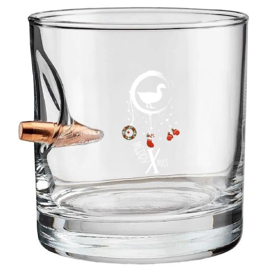 Winter dreamcatcher Christmas Duck Bullet Whiskey Glasses