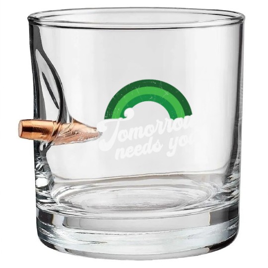 Rainbow Mental Health Tomorrow Needs You Bullet Whiskey Glasses