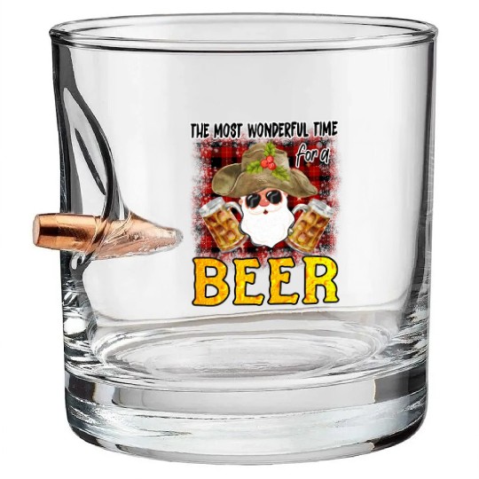 Christmas Sublimation, The Most wonderful time for Bullet Whiskey Glasses