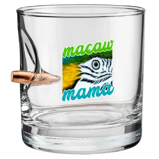 Blue And Yellow Macaw - Parrot Bullet Whiskey Glasses