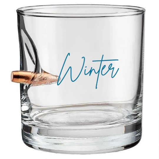 Winter, New Year Bullet Whiskey Glasses