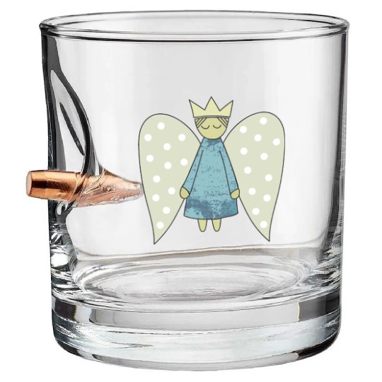 The Flight of the Christmas Angel Bullet Whiskey Glasses