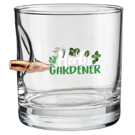 Herbs Gardener Gardening Herb Herbalist Herbalism Bullet Whiskey Glasses