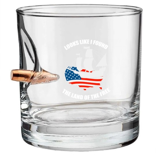 Columbus Day 1492 Bullet Whiskey Glasses