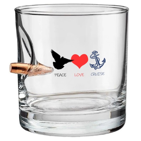 New Peace love cruise Gift ideas Bullet Whiskey Glasses