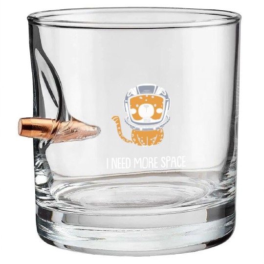 Jaguar Astronaut I Need More Space Bullet Whiskey Glasses