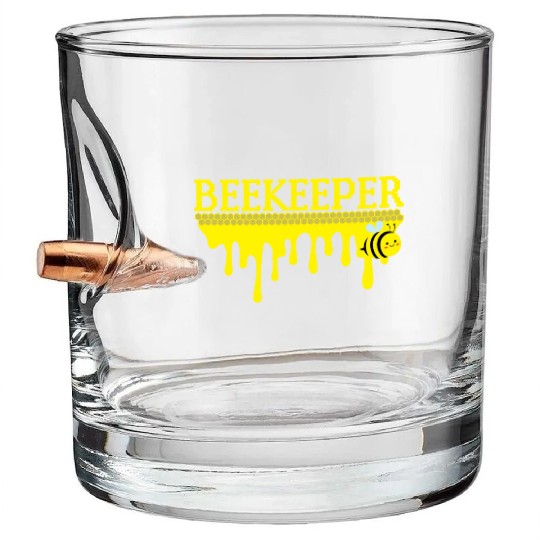 Bee Keeper Beekeeper, Funny Bee Hive Honey Lover Bullet Whiskey Glasses