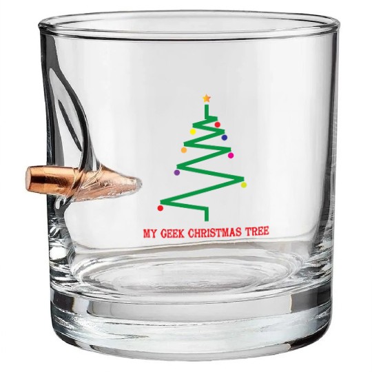 Geek Xmass Tree Bullet Whiskey Glasses