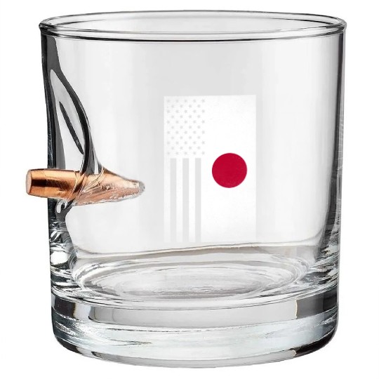 Japan Design for proud Japanese Americans Bullet Whiskey Glasses