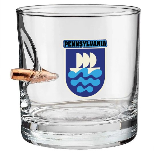 US States PENNSYLVANIA Bullet Whiskey Glasses