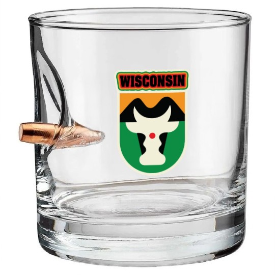 US States WISCONSIN Bullet Whiskey Glasses