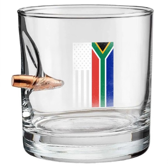 South Africa Design for South African Americans Bullet Whiskey Glasses