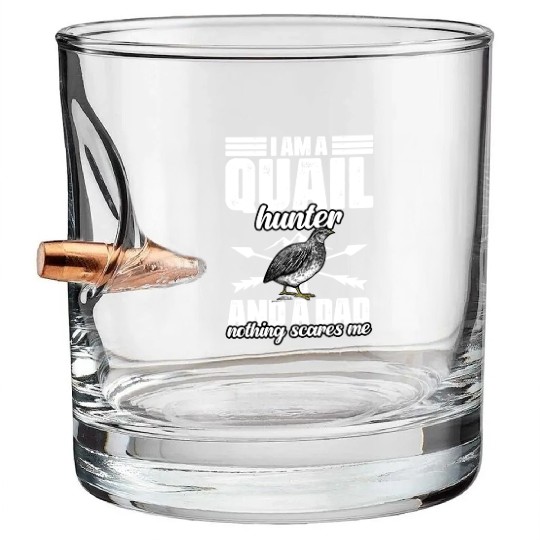 Funny Quail Hunting Hobby Northern Bobwhite Quail Bullet Whiskey Glasses